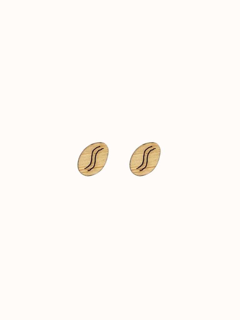 Coffee Bean Stud Earrings