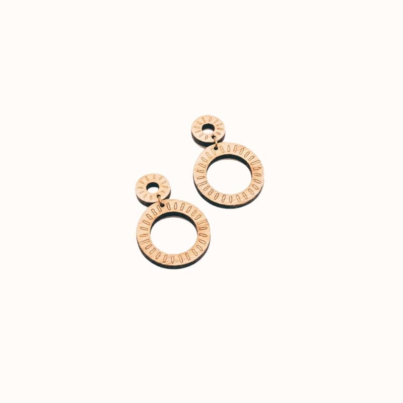 Circle Minimalist Drop Earrings | Jade Sun Rays
