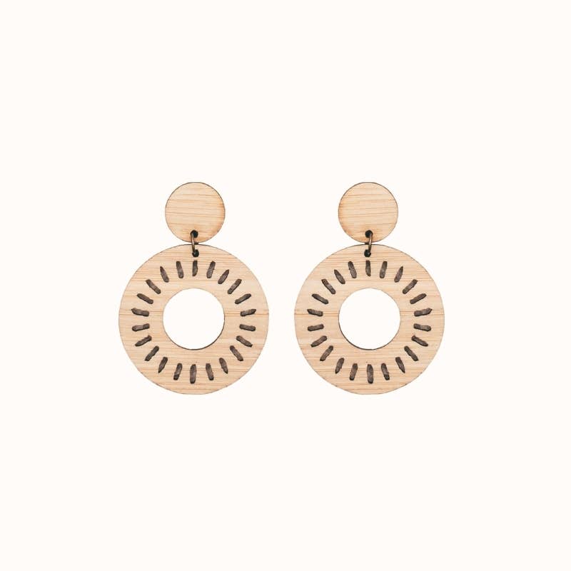 Large Sun Cutout Drop Earrings | Kaloha