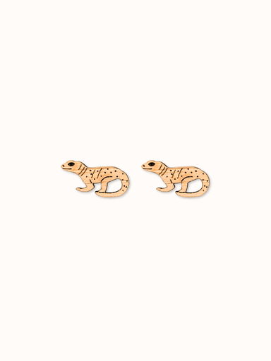 [ECOL] Collared Lizard Stud Earrings 