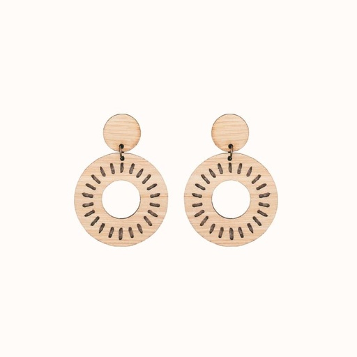 [EKAL] Large Sun Cutout Drop Earrings | Kaloha
